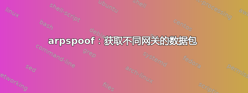 arpspoof：获取不同网关的数据包