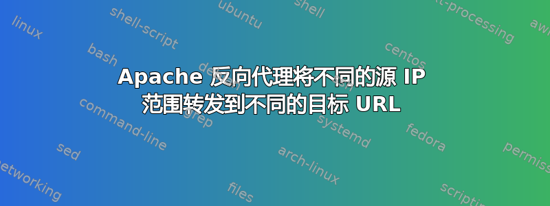 Apache 反向代理将不同的源 IP 范围转发到不同的目标 URL