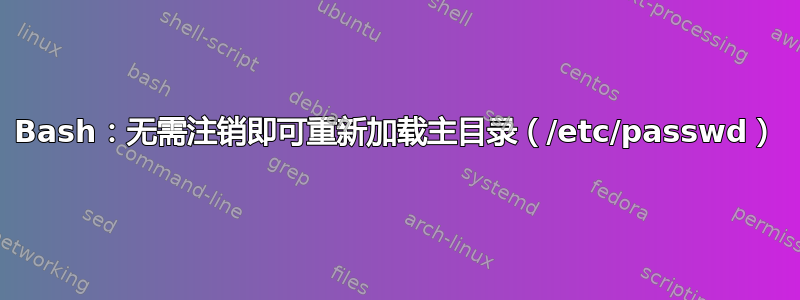 Bash：无需注销即可重新加载主目录（/etc/passwd）