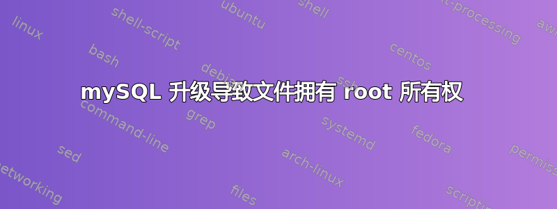 mySQL 升级导致文件拥有 root 所有权 