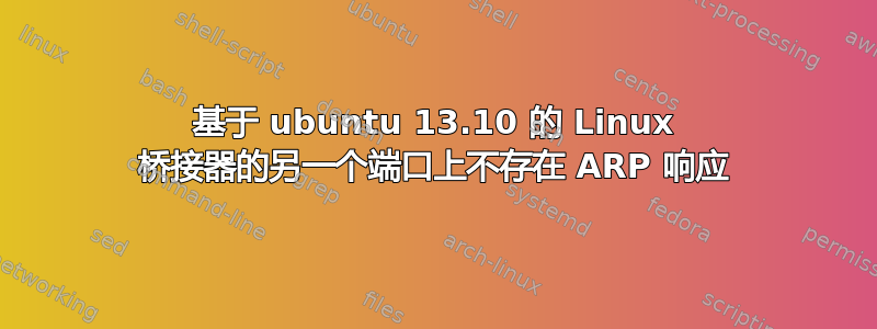 基于 ubuntu 13.10 的 Linux 桥接器的另一个端口上不存在 ARP 响应