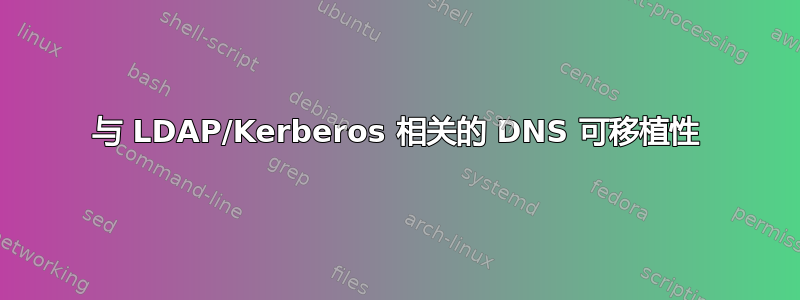 与 LDAP/Kerberos 相关的 DNS 可移植性