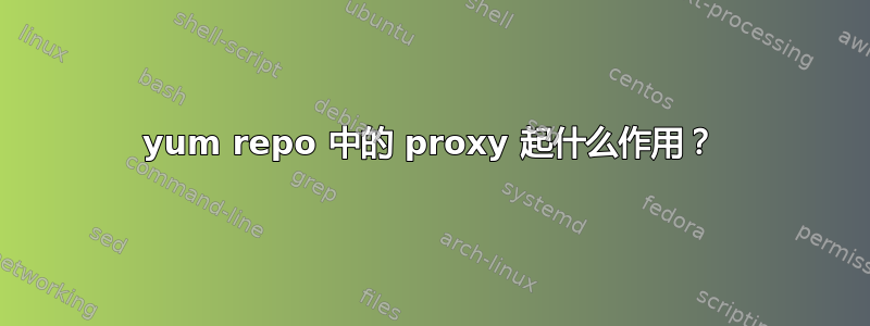 yum repo 中的 proxy 起什么作用？