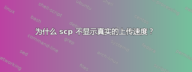 为什么 scp 不显示真实的上传速度？