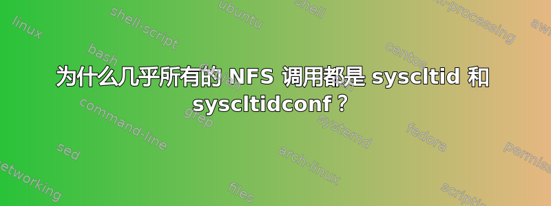 为什么几乎所有的 NFS 调用都是 syscltid 和 syscltidconf？