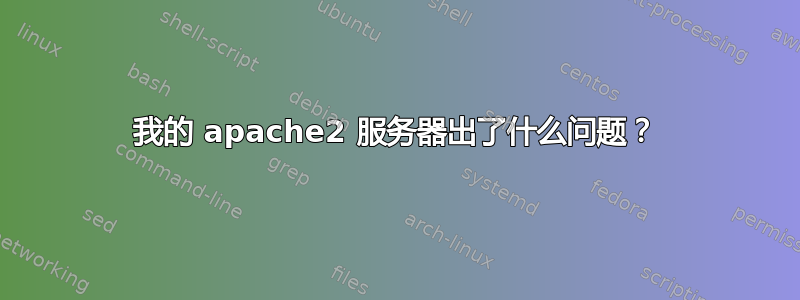 我的 apache2 服务器出了什么问题？