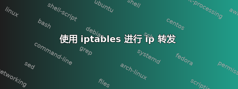 使用 iptables 进行 ip 转发