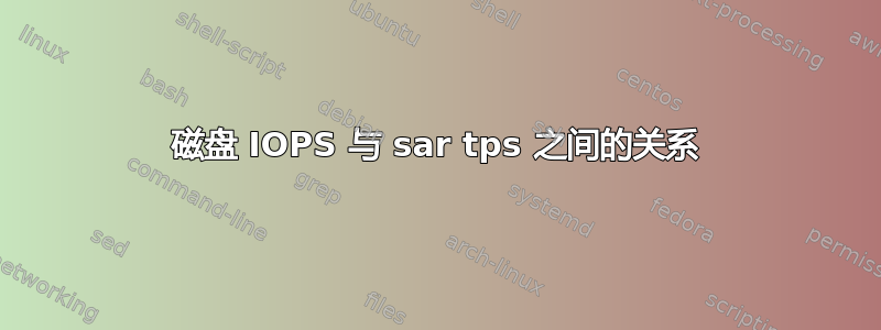 磁盘 IOPS 与 sar tps 之间的关系