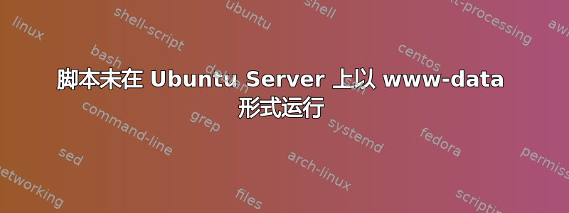 脚本未在 Ubuntu Server 上以 www-data 形式运行