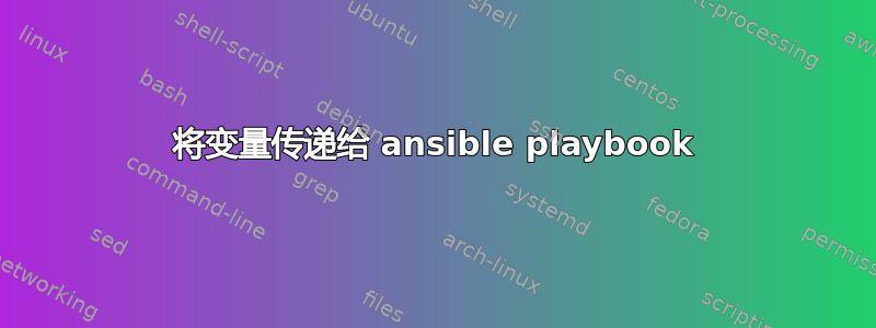 将变量传递给 ansible playbook