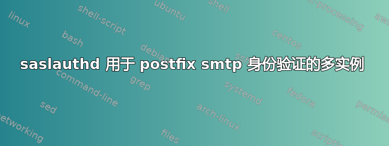 saslauthd 用于 postfix smtp 身份验证的多实例