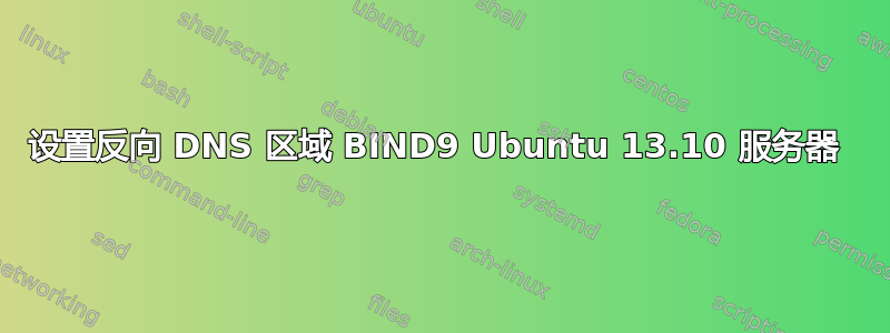 设置反向 DNS 区域 BIND9 Ubuntu 13.10 服务器 