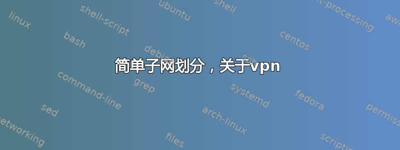 简单子网划分，关于vpn