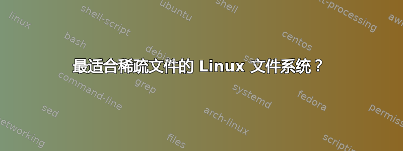 最适合稀疏文件的 Linux 文件系统？