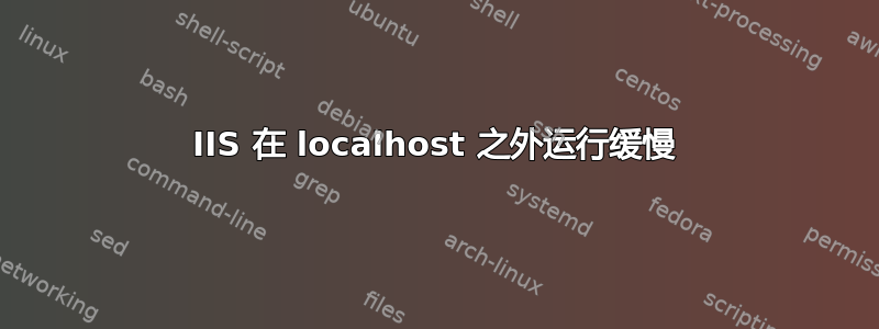 IIS 在 localhost 之外运行缓慢