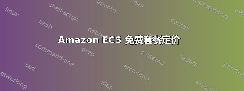 Amazon ECS 免费套餐定价 