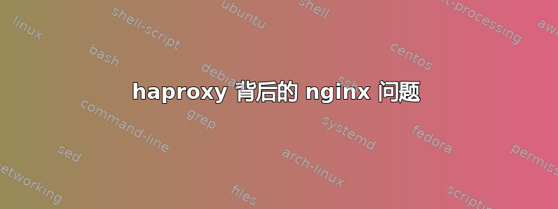 haproxy 背后的 nginx 问题