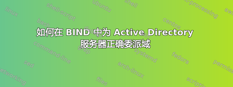 如何在 BIND 中为 Active Directory 服务器正确委派域