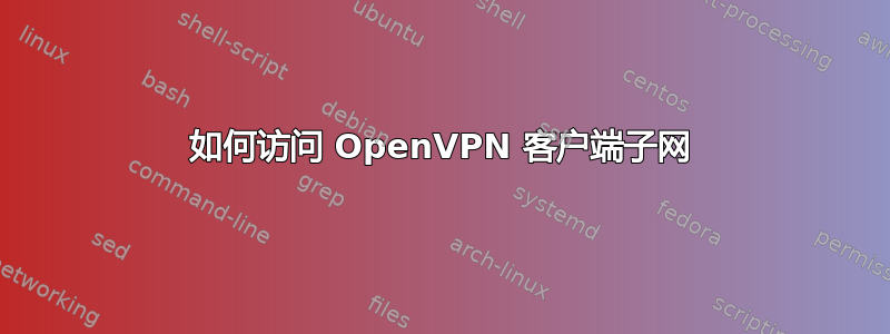 如何访问 OpenVPN 客户端子网