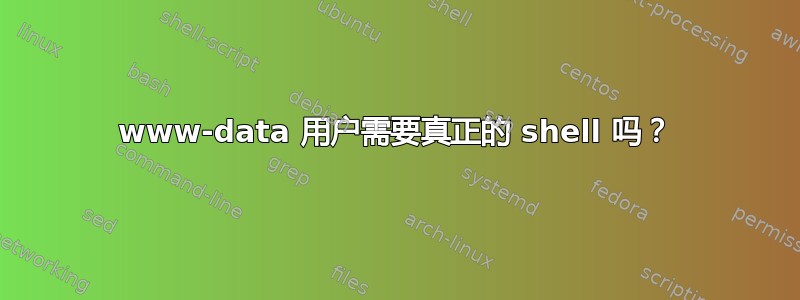 www-data 用户需要真正的 shell 吗？