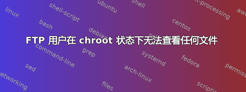 FTP 用户在 chroot 状态下无法查看任何文件