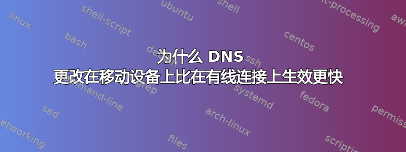 为什么 DNS 更改在移动设备上比在有线连接上生效更快 