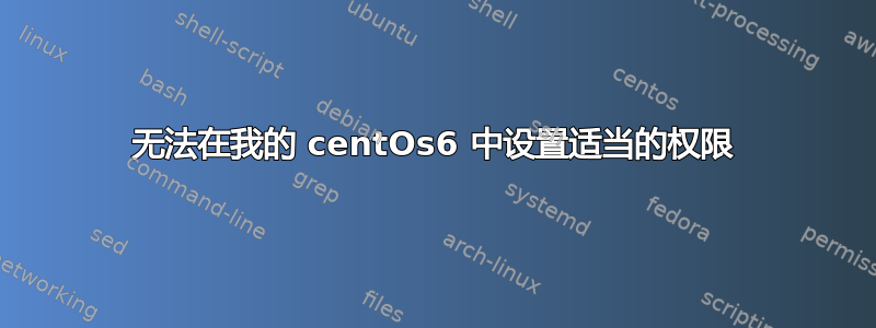 无法在我的 centOs6 中设置适当的权限