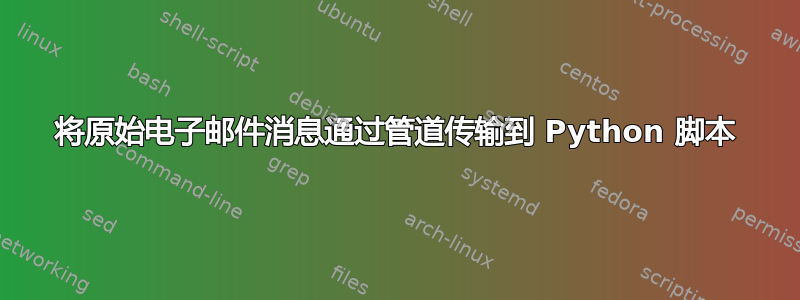 将原始电子邮件消息通过管道传输到 Python 脚本