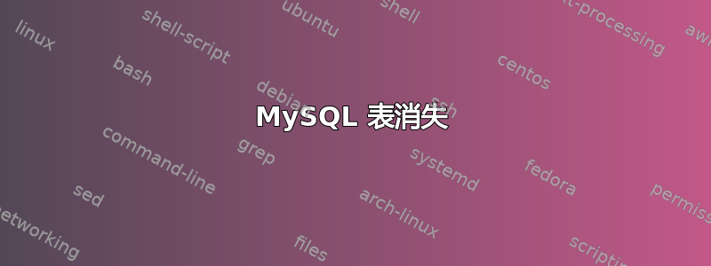 MySQL 表消失