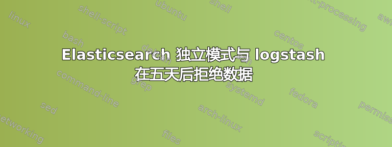 Elasticsearch 独立模式与 logstash 在五天后拒绝数据