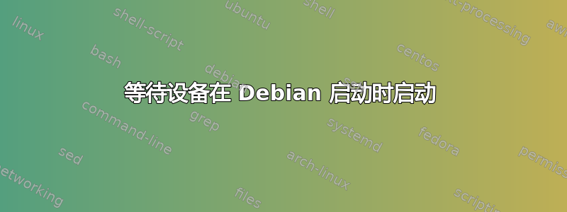 等待设备在 Debian 启动时启动