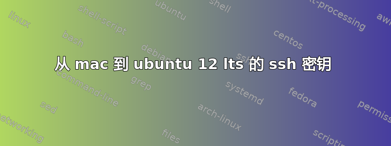 从 mac 到 ubuntu 12 lts 的 ssh 密钥