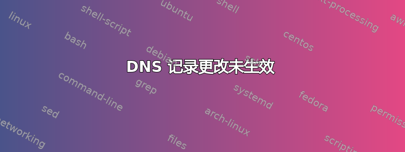 DNS 记录更改未生效