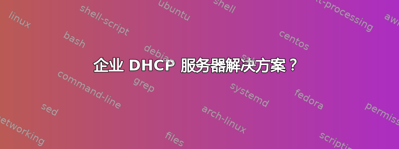 企业 DHCP 服务器解决方案？