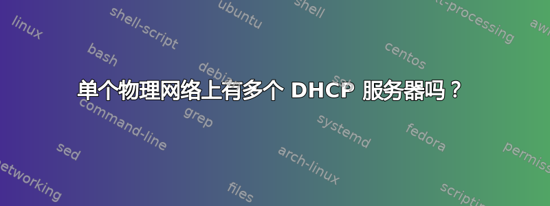 单个物理网络上有多个 DHCP 服务器吗？