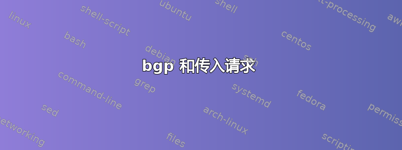 bgp 和传入请求