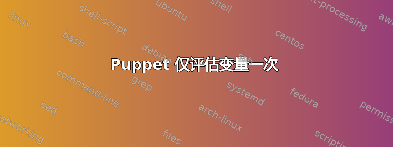 Puppet 仅评估变量一次