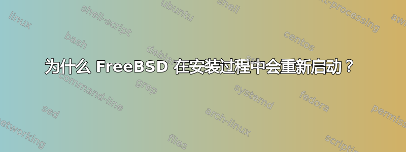 为什么 FreeBSD 在安装过程中会重新启动？