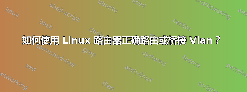 如何使用 Linux 路由器正确路由或桥接 Vlan？