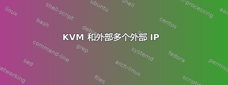 KVM 和外部多个外部 IP 