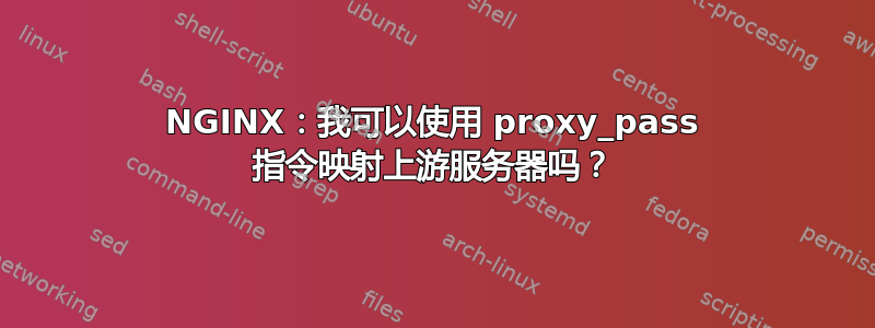 NGINX：我可以使用 proxy_pass 指令映射上游服务器吗？