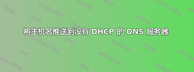 将主机名推送到没有 DHCP 的 DNS 服务器