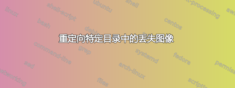 重定向特定目录中的丢失图像