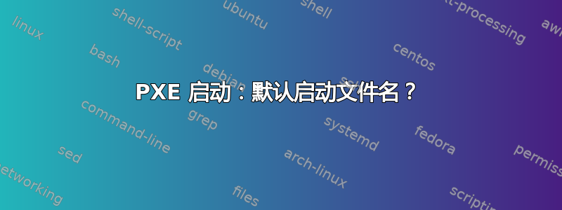 PXE 启动：默认启动文件名？