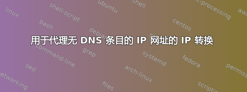 用于代理无 DNS 条目的 IP 网址的 IP 转换