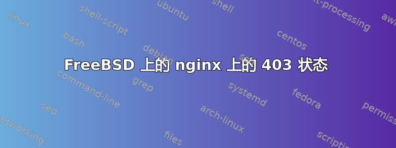 FreeBSD 上的 nginx 上的 403 状态