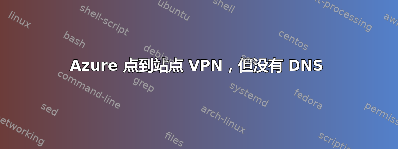 Azure 点到站点 VPN，但没有 DNS