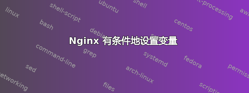 Nginx 有条件地设置变量