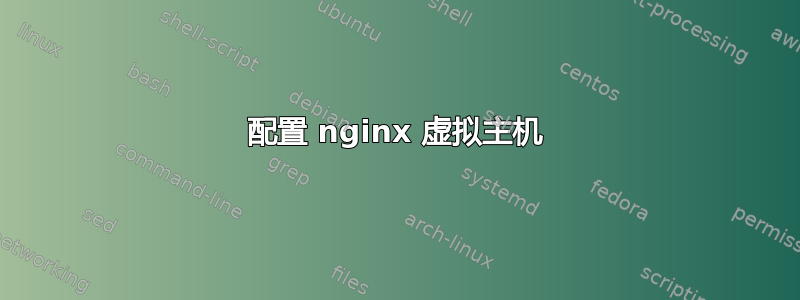 配置 nginx 虚拟主机