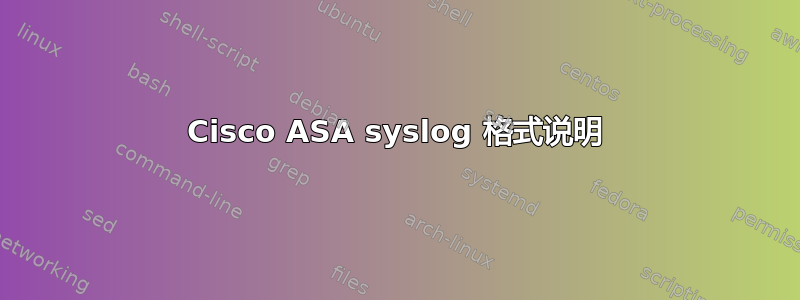 Cisco ASA syslog 格式说明